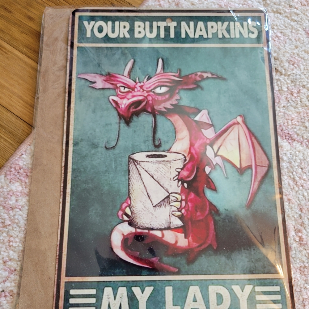 Your butt napkins my lady humorous bathroom decor